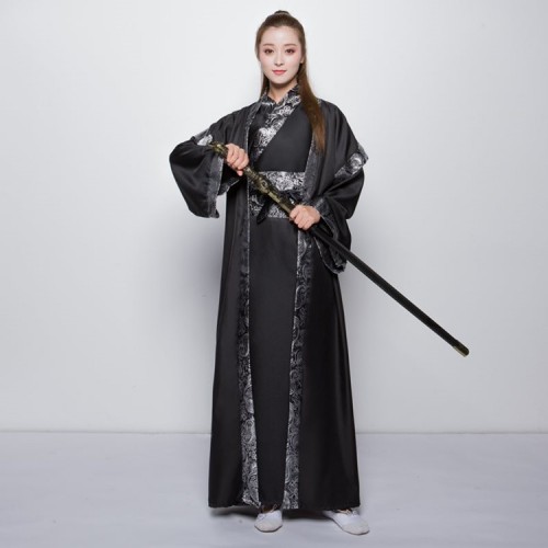 Hanfu men's Chinese folk dance costumes china traditional warrior knight drama cosplay robes dresses costumes